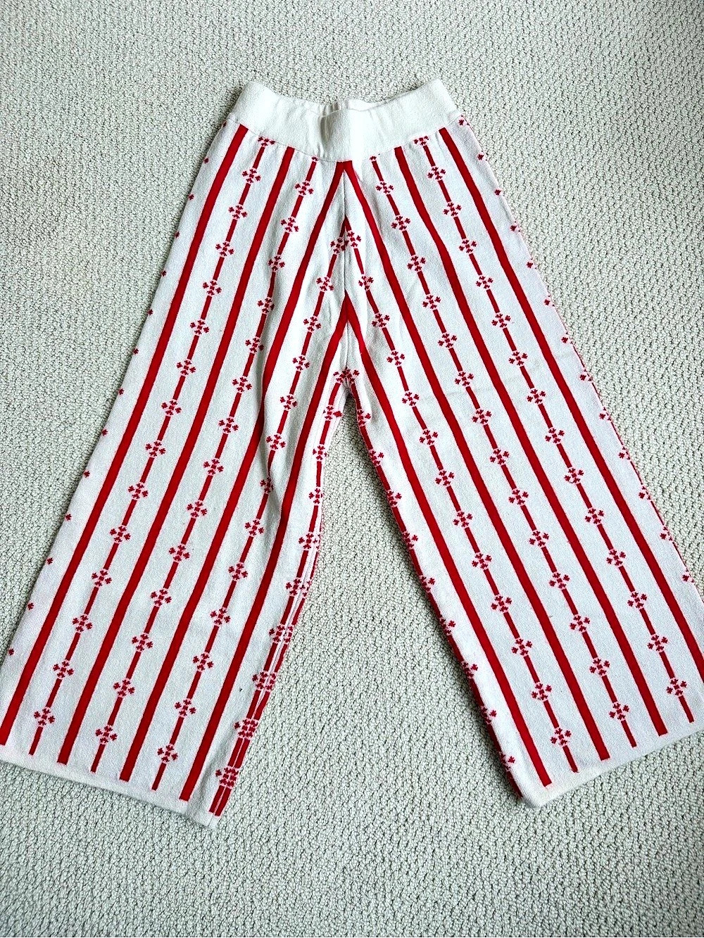Birinit Girls Striped Wide Leg Pants Size 7-8Y Like New